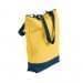 USA Made Poly Notebook Tote Bags, Gold-Navy, 1AAMX1UA4Z