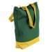 USA Made Canvas Portfolio Tote Bags, Hunter Green-Gold, 1AAMX1UAI5