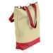 USA Made Canvas Portfolio Tote Bags, Natural-Red, 1AAMX1UAK2