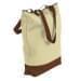 USA Made Canvas Portfolio Tote Bags, Natural-Brown, 1AAMX1UAKS