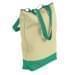 USA Made Canvas Portfolio Tote Bags, Natural-Kelly Green, 1AAMX1UAKW