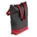 USA Made Poly Notebook Tote Bags, Black-Red, 1AAMX1UAO2