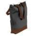 USA Made Poly Notebook Tote Bags, Black-Brown, 1AAMX1UAOS
