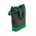 USA Made Poly Notebook Tote Bags, Black-Kelly Green, 1AAMX1UAOW
