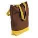 USA Made Poly Notebook Tote Bags, Brown-Gold, 1AAMX1UAP5
