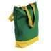 USA Made Poly Notebook Tote Bags, Kelly Green-Gold, 1AAMX1UAT5