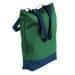 USA Made Poly Notebook Tote Bags, Kelly Green-Navy, 1AAMX1UATZ