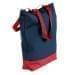 USA Made Poly Notebook Tote Bags, Navy-Red, 1AAMX1UAW2
