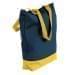 USA Made Poly Notebook Tote Bags, Navy-Gold, 1AAMX1UAW5