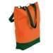USA Made Poly Notebook Tote Bags, Orange-Hunter Green, 1AAMX1UAXV