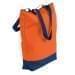 USA Made Poly Notebook Tote Bags, Orange-Navy, 1AAMX1UAXZ