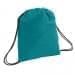 USA Made 200 D Nylon Drawstring Backpacks, Turquoise-Black, 2001744-T9R