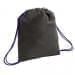 USA Made 200 D Nylon Drawstring Backpacks, Black-Purple, 2001744-TO1