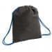 USA Made 200 D Nylon Drawstring Backpacks, Black-Royal, 2001744-TO3