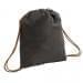 USA Made 200 D Nylon Drawstring Backpacks, Black-Brown, 2001744-TOS