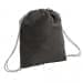 USA Made 200 D Nylon Drawstring Backpacks, Black-Gray, 2001744-TOU
