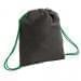 USA Made 200 D Nylon Drawstring Backpacks, Black-Kelly, 2001744-TOW