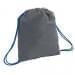 USA Made 200 D Nylon Drawstring Backpacks, Graphite-Royal, 2001744-TR3