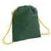 USA Made 200 D Nylon Drawstring Backpacks, Hunter-Gold, 2001744-TS5