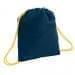USA Made 200 D Nylon Drawstring Backpacks, Navy-Gold, 2001744-TW5