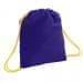 USA Made 200 D Nylon Drawstring Backpacks, Purple-Gold, 2001744-TY5