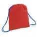 USA Made 200 D Nylon Drawstring Backpacks, Red-Royal, 2001744-TZ3