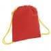 USA Made 200 D Nylon Drawstring Backpacks, Red-Gold, 2001744-TZ5