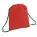 USA Made 200 D Nylon Drawstring Backpacks, Red-Kelly, 2001744-TZW