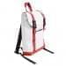 USA Made Poly Small T Bottom Backpacks, White-Red, 2001921-A32
