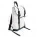 USA Made Poly Small T Bottom Backpacks, White-Black, 2001921-A3R