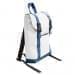 USA Made Poly Small T Bottom Backpacks, White-Navy, 2001921-A3Z