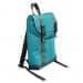 USA Made Poly Small T Bottom Backpacks, Turquoise-Black, 2001921-A9R
