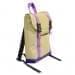 USA Made Canvas Small T Bottom Backpacks, Natural-Purple, 2001921-AK1