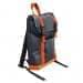 USA Made Poly Small T Bottom Backpacks, Black-Orange, 2001921-AO0
