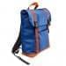 USA Made Poly Large T Bottom Backpacks, Royal-Orange, 2001922-A00