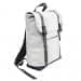 USA Made Poly Large T Bottom Backpacks, White-Black, 2001922-A3R
