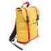 USA Made Poly Large T Bottom Backpacks, Gold-Red, 2001922-A42