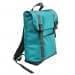 USA Made Poly Large T Bottom Backpacks, Turquoise-Black, 2001922-A9R