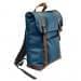 USA Made Canvas Large T Bottom Backpacks, Navy-Brown, 2001922-ACS