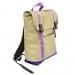 USA Made Canvas Large T Bottom Backpacks, Natural-Purple, 2001922-AK1