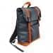 USA Made Poly Large T Bottom Backpacks, Black-Orange, 2001922-AO0