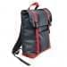 USA Made Poly Large T Bottom Backpacks, Black-Red, 2001922-AO2