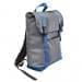 USA Made Poly Large T Bottom Backpacks, Graphite-Royal, 2001922-AR3