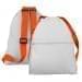 USA Made Nylon Poly Giveaway Backpack, White-Orange, 2002033-A30