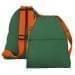 USA Made Nylon Poly Giveaway Backpack, Hunter Green-Orange, 2002033-AS0