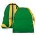 USA Made Nylon Poly Giveaway Backpack, Kelly Green-Gold, 2002033-AT5