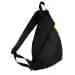USA Made Poly Sling Messenger Backpacks, Black-Gold, 2101110-AO5