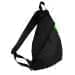 USA Made Poly Sling Messenger Backpacks, Black-Lime, 2101110-AOY