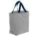 USA Made Poly Convention Expo Tote Bags, Grey-Navy, 2BAD31UA1Z