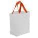 USA Made Poly Convention Expo Tote Bags, White-Orange, 2BAD31UA30